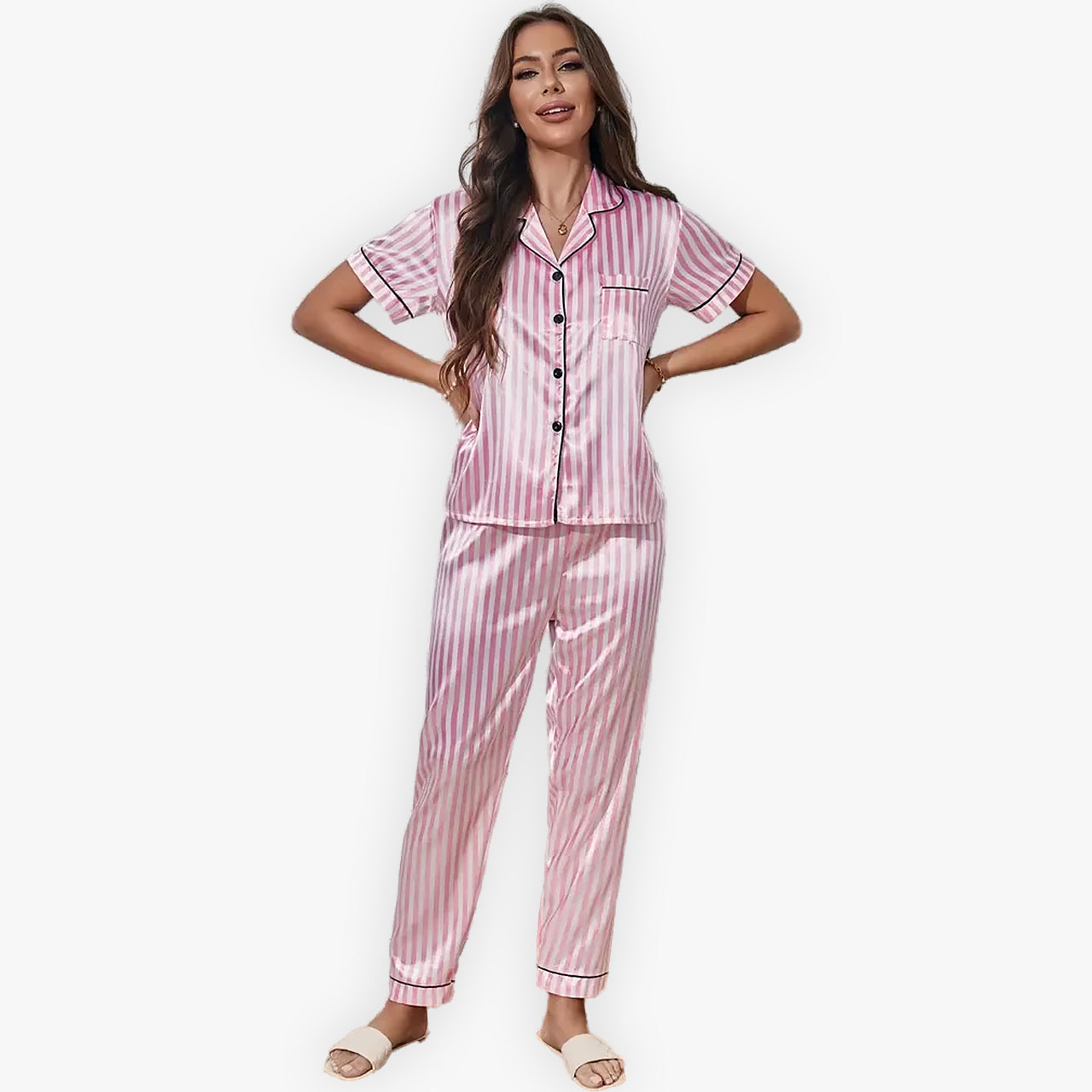 Gestreepte Pyjamaset